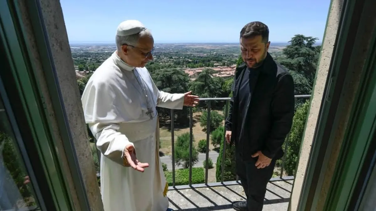 Volodimir Zelenski, întâlnire cu Papa Leon (sursa: vaticannews.va)