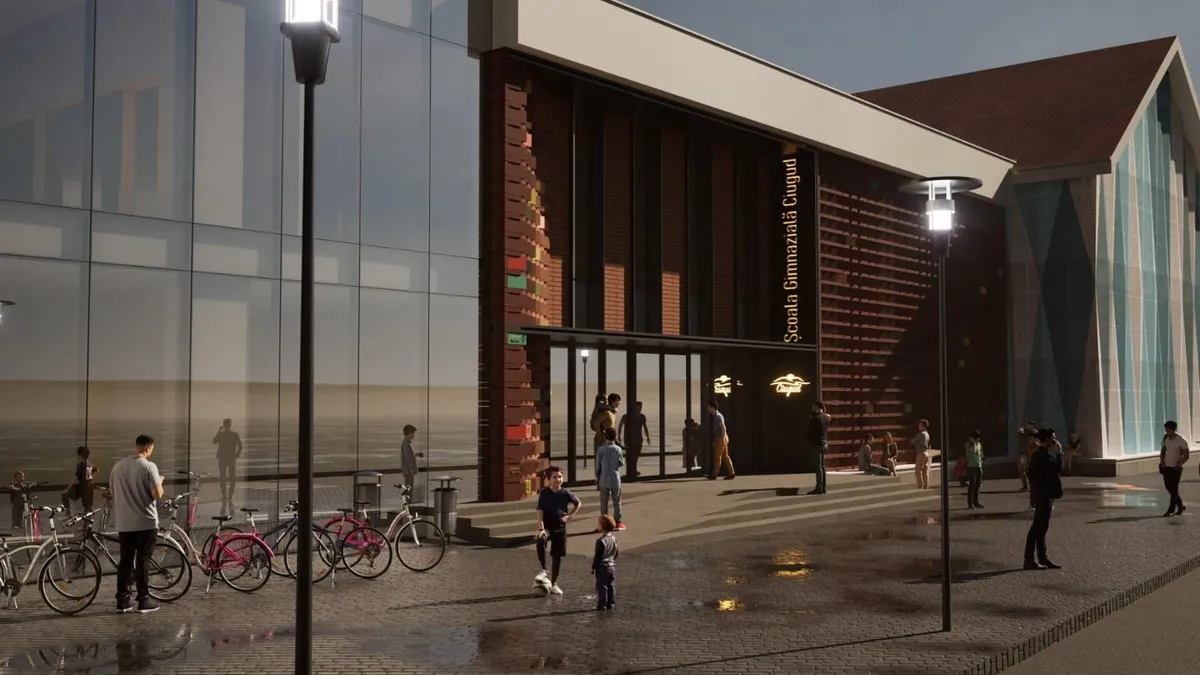 Primarul din Ciugud susține că guvernul i-a tăiat banii din PNRR pentru o școală ultramodernă Foto: Facebook primăria Ciugud