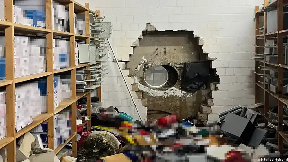 Jaf spectaculos la o bancă din Germania (sursa: Polizei Gelsenkirchen)