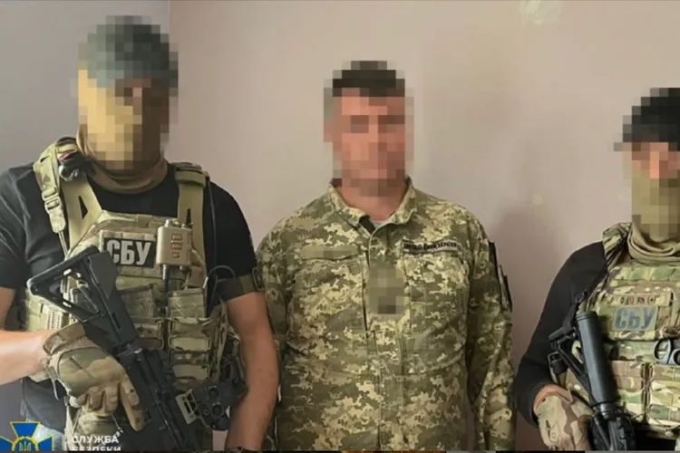 Ofițer ucrainean, posibil spion al Rusiei (sursa: Telegram/Serviciul de securitate al Ucrainei)