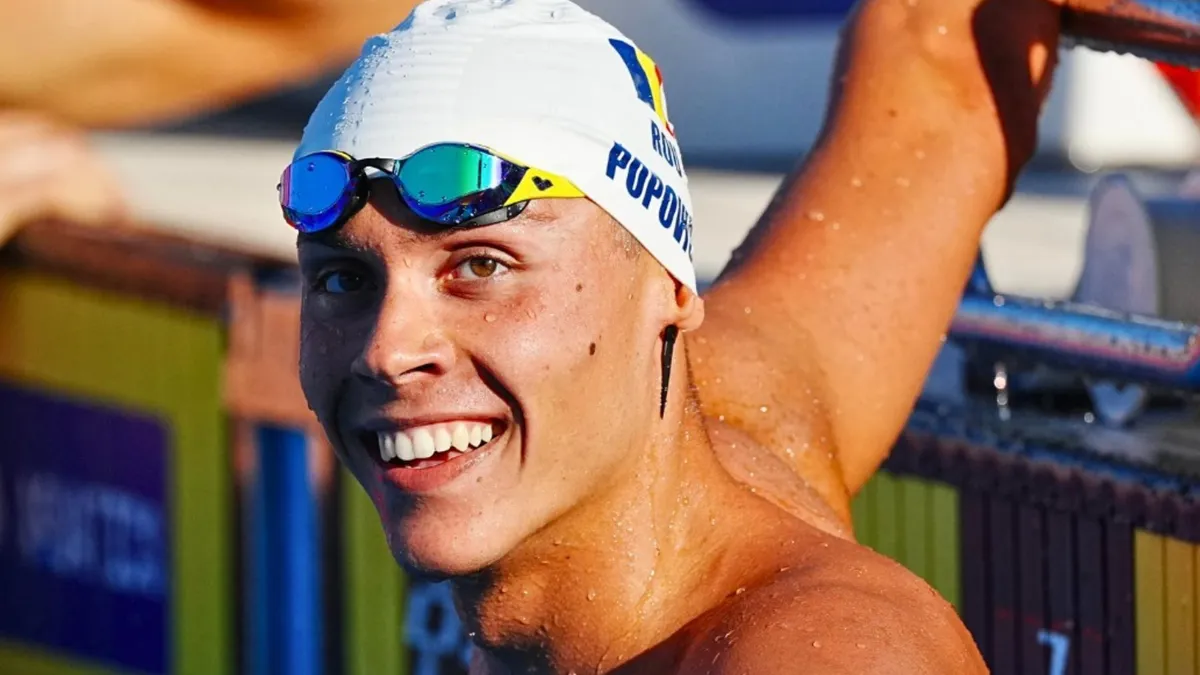 David Popovici, un nou record european (sursa: Facebook/European Aquatics)