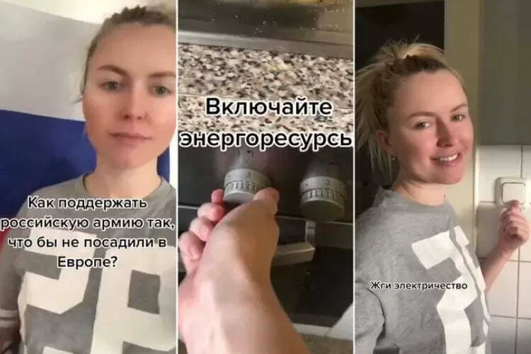 Influenceriță pro-Putin le cere rușilor care locuiesc în UE să consume cât mai multă energie pentru a ajuta Rusia să câștige războiul Foto: Twitter Visegrad 24