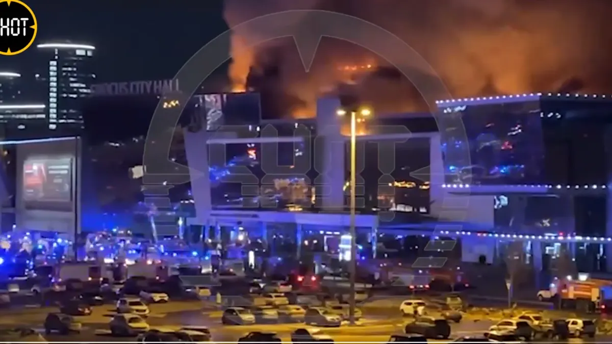 Imagini brutale ale atacului terorist de la Moscova Foto: captură video