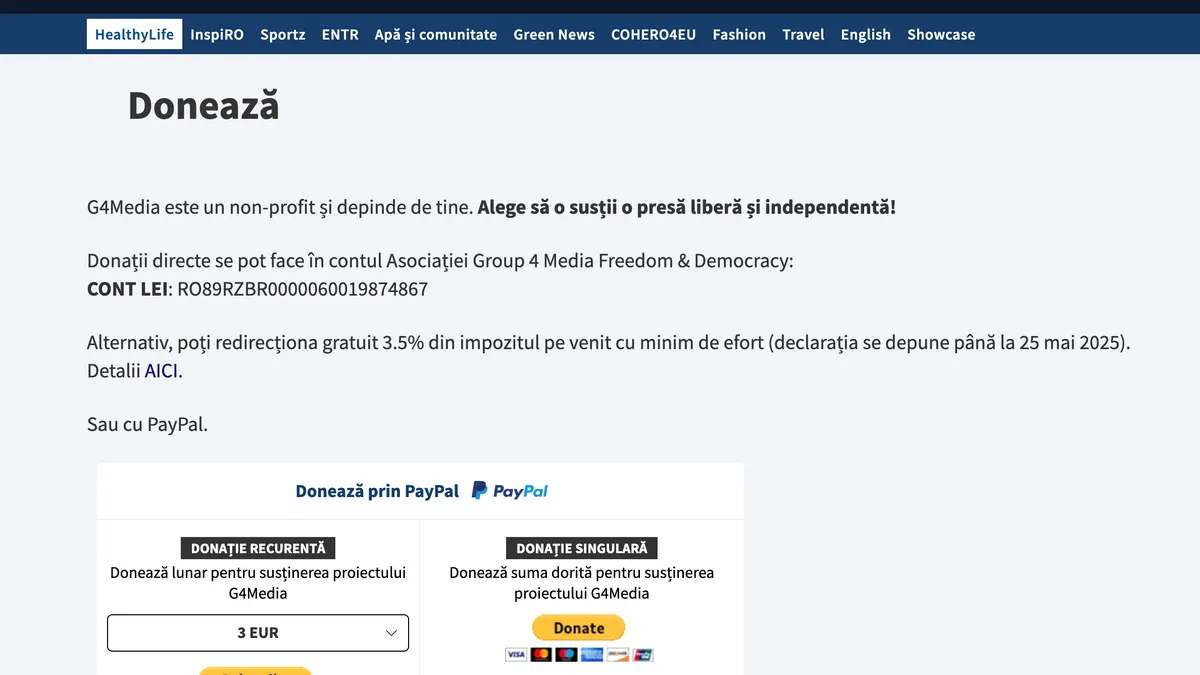 G4Media cere donații de la cititori