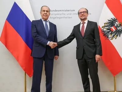 Ministrul austriac de Externe față cu Lavrov Foto: X