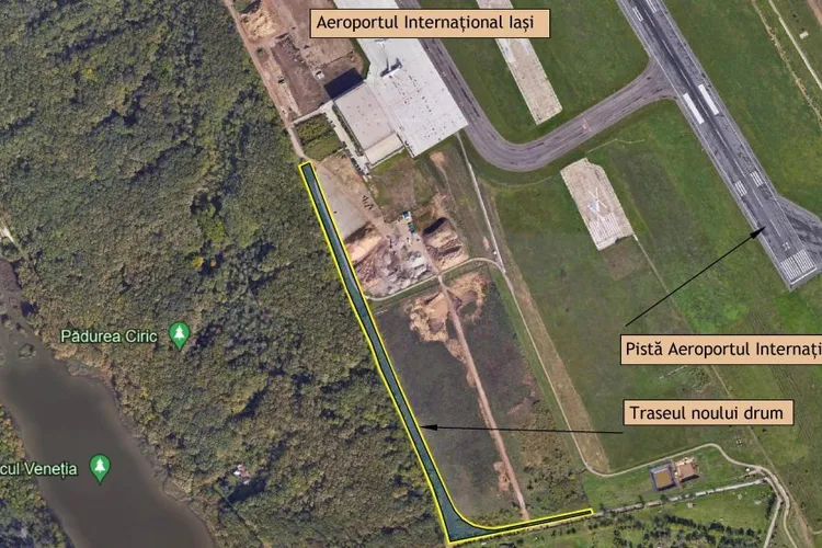 Accesul spre Aeroportul Iași, îngreunat (sursa: ziaruldeiasi.ro)