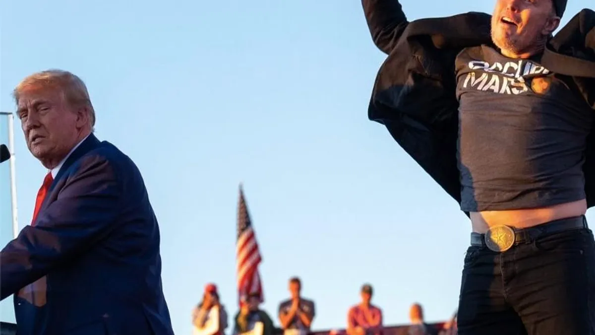 Creșterea acțiunilor Tesla, după alegerile americane (sursa: Facebook/Donald J. Trump)