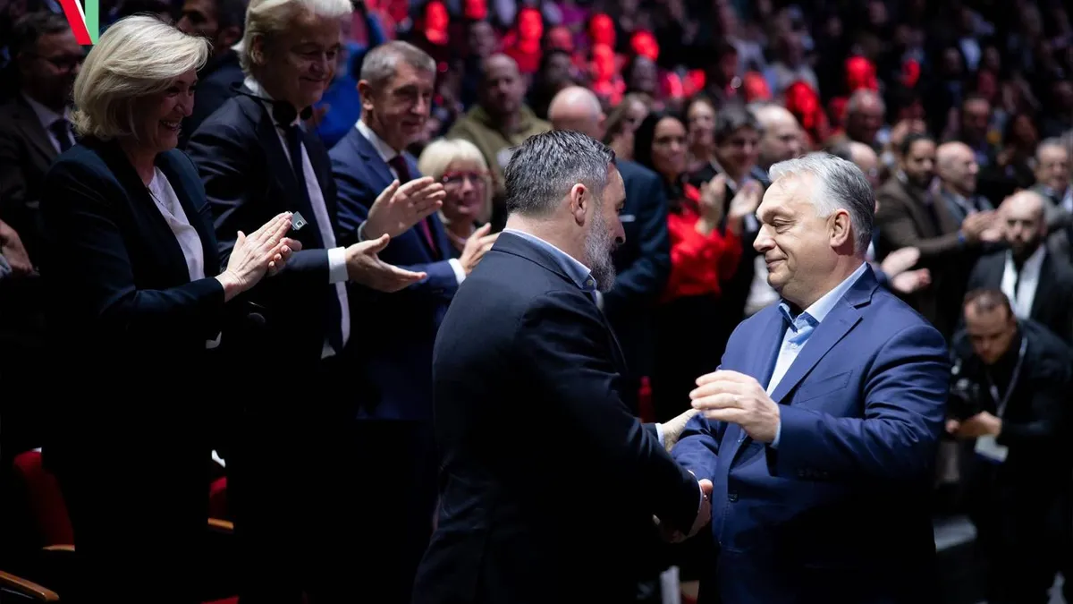 Liderii suveraniști europeni, reuniți la Madrid (sursa: Facebook/Orbán Viktor)