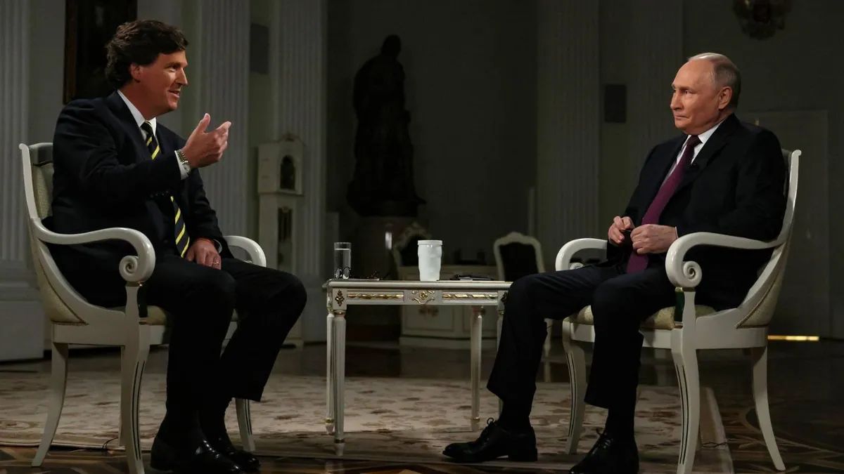 Tucker Carlson, interviu cu Serghei Lavrov la câteva luni după interviul cu Putin (sursa: kremlin.ru)