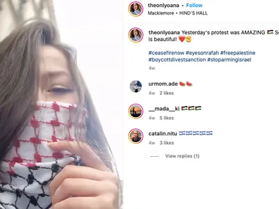 Fiica Elenei Lasconi, activistă pro-Palestina (sursa: Instagram/theonlyoana)