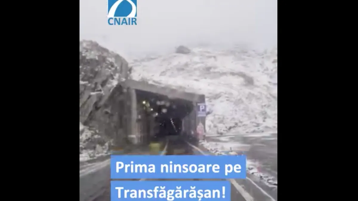 Prima ninsoare pe Transfăgărășan, trafic normal (sursa: Facebook/DRDP Brașov)