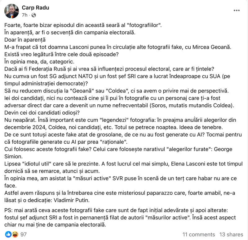 Postarea lui Radu Carp