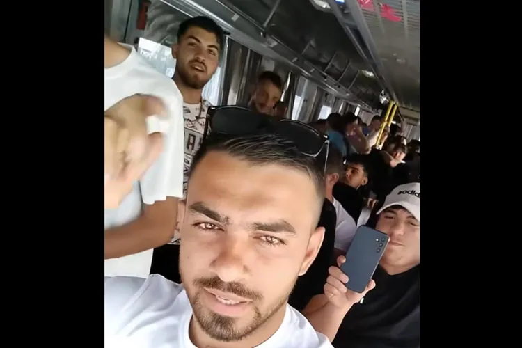 Autocare cu votanți AUR în diaspora (sursa: Facebook/Alex Moldovan)