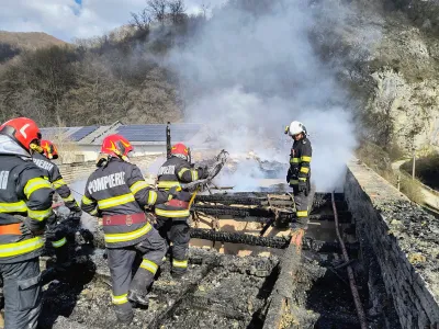 Mănăstirea Bistrița, măicuță moartă în incendiu (sursa: Facebook/ISU Valcea)