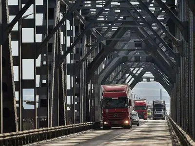 Trafic reluat pe Podul Giurgiu–Ruse (sursa: Facebook/Inspectoratul Teritorial al Poliției de Frontieră Giurgiu)