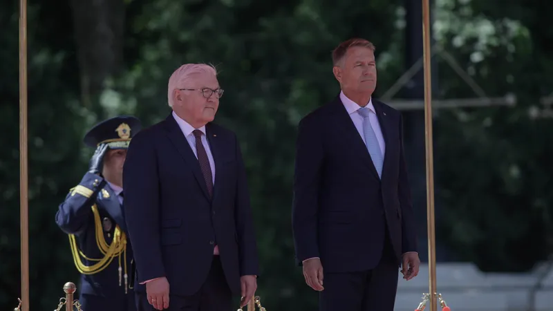 Nemții vor să scape de Schröder. În imagine, Steinmeier cu Iohannis (sursa: Inquam Photos/George Călin)