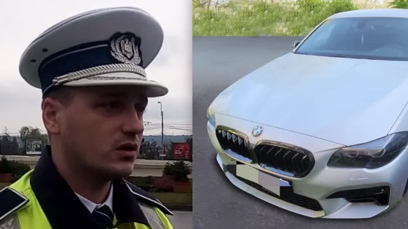 Șeful Poliției Rutiere, BMW de bombardier (sursa: ziaruldeiasi.ro)