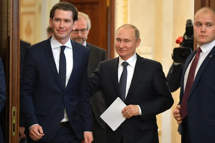 De ce spionii ruși iubesc Viena: in fotografie, fostul cancelar austriac, Sebastian Kurz, la Moscova Foto: Kremlin.ru