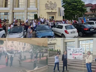 Fumigene și ouă pentru marșul LGBT (sursa: ziaruldeiasi.ro)