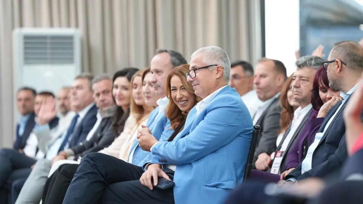 Radu Marinescu la conferința Organizației Municipale Craiova a PSD, unde Olguța Vasilescu a fost realeasă președinte