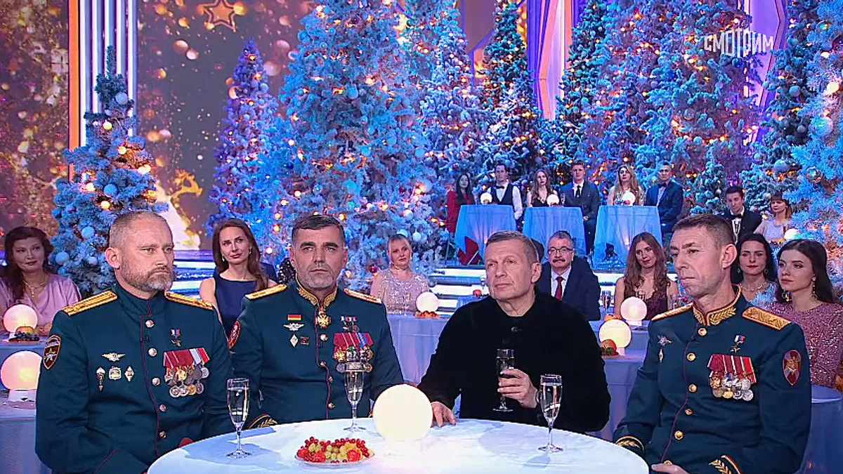 Revelionul la televiziunile lui Putin Foto: Twitter