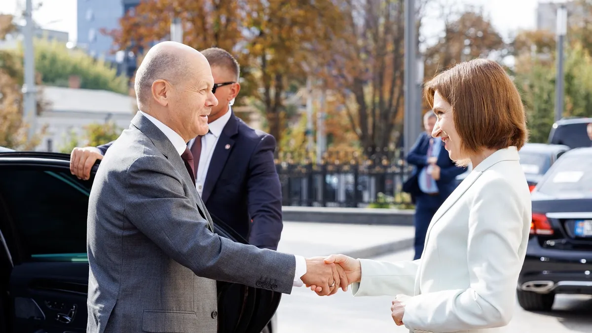 Olaf Scholz sprijină ferm Republica Moldova (sursa: Facebook/Maia Sandu)