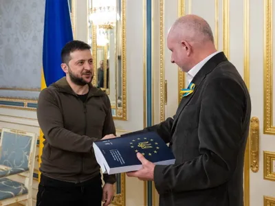 Estonia, cel mai mare donator pentru Ucraina Foto: Președintele Zelenski și omologul estonian, Alar Karis