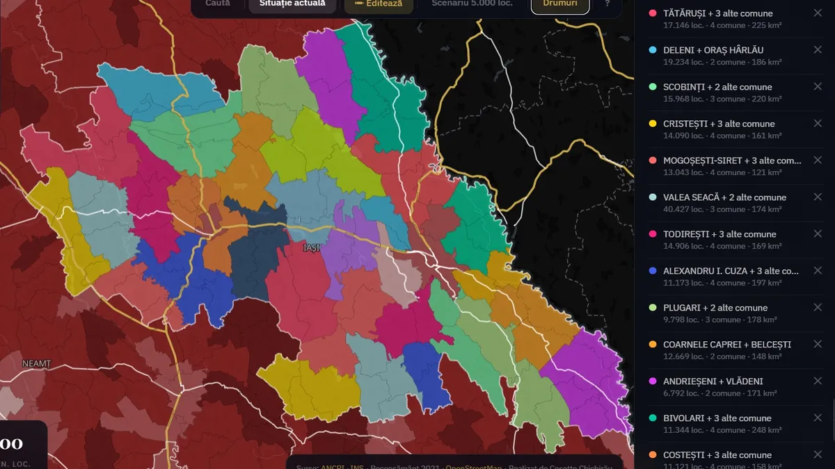 Comasarea comunelor prin aplicație digitală (sursa: ziaruldeiasi.ro)