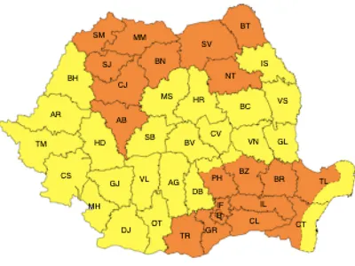 Avertizare: vijelii în toată țara marți (sursa: ANM)