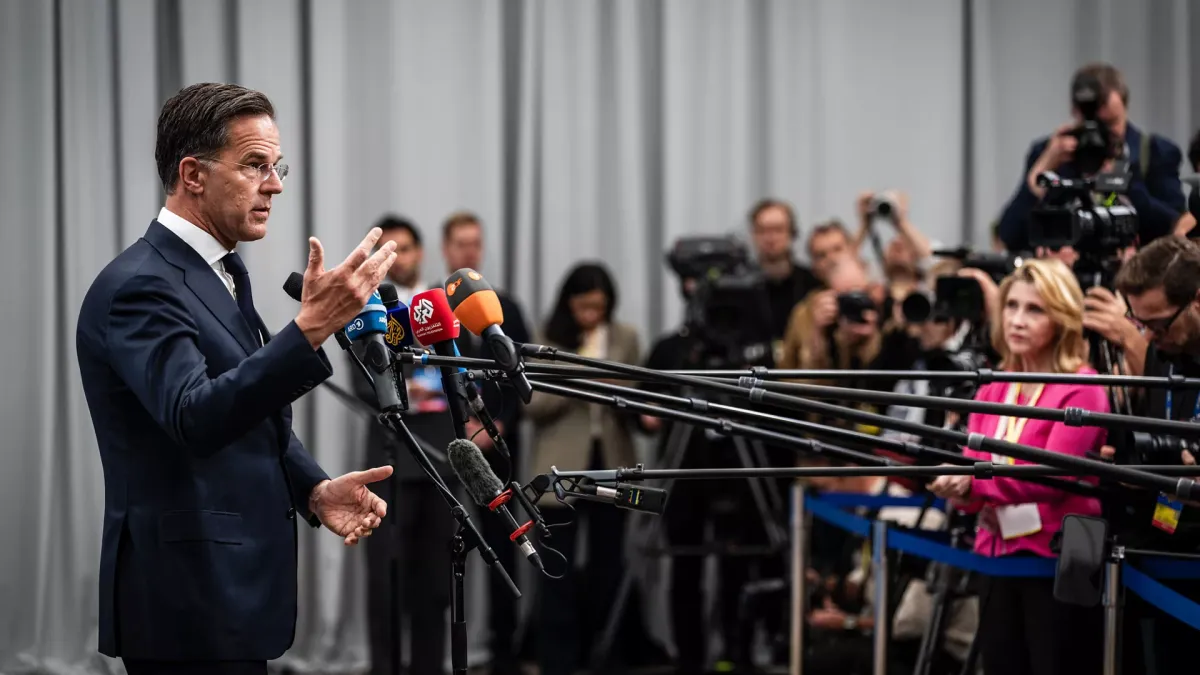 Mark Rutte laudă puternic România la deschiderea reuniunii ministrilor de Externe din țările NATO Foto: NATO