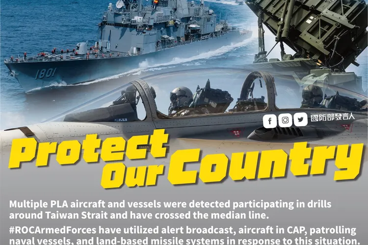 Taiwan: Xi Jinping, enorm de frustrat (sursa: Twitter/國防部 Ministry of National Defense, R.O.C.)