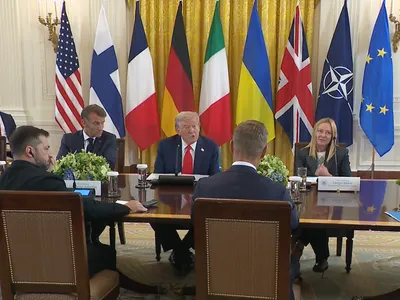 Trump, Zelenski, liderii europeni (Casa Albă) (sursa: Facebook/The White House)