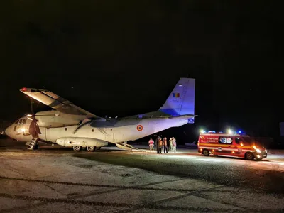 Marii arși de după incendiul de la Crevedia, trimiși în grabă la spitale din străinătate Foto: Forțele aeriene