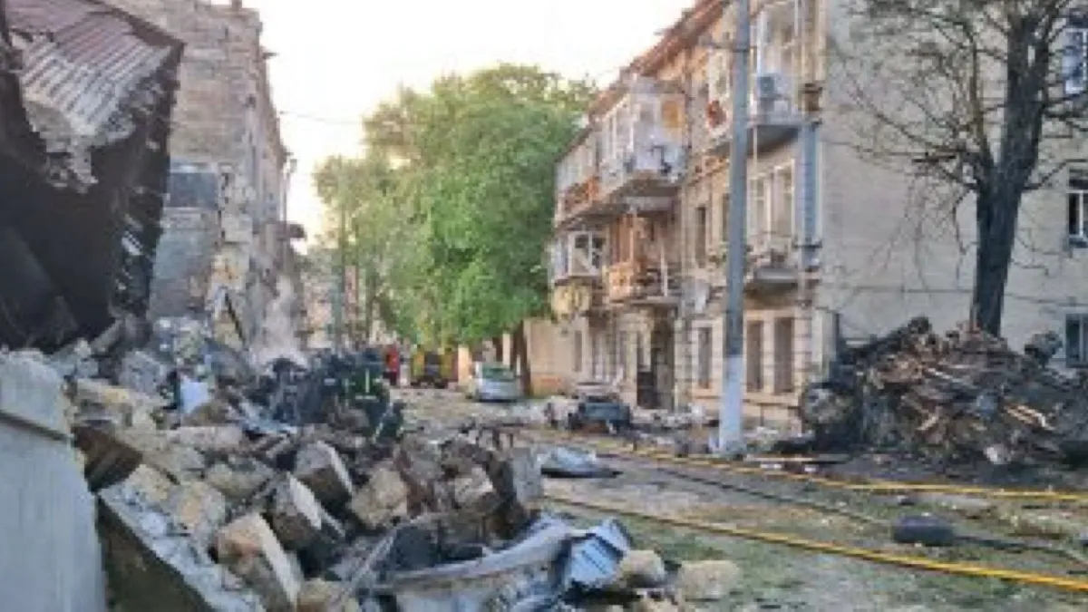 Monument UNESCO (Kiev), avariat de ruși (sursa: Facebook/Mykola Tochytskyi)