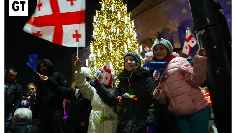 Georgia, proteste masive pro-europene de Revelion (sursa: Facebook/Georgia Today)