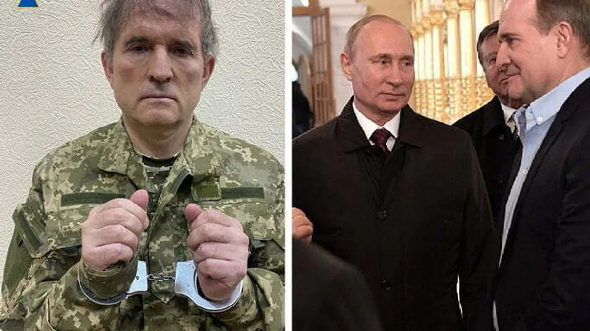 Medvedciuk ar putea petrece 15 ani în închisoare (sursa: Twitter/Nexta)