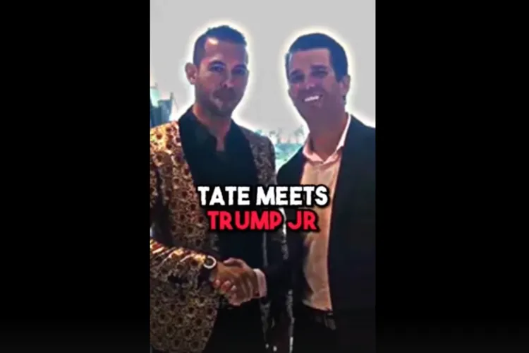 Andrew Tate, prieten cu Trump Jr (sursa: rumble.com)