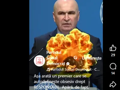 PSD, atac la Bolojan printr-un videoclip de nivel TikTok distribuit pe Facebook Foto: Captură video