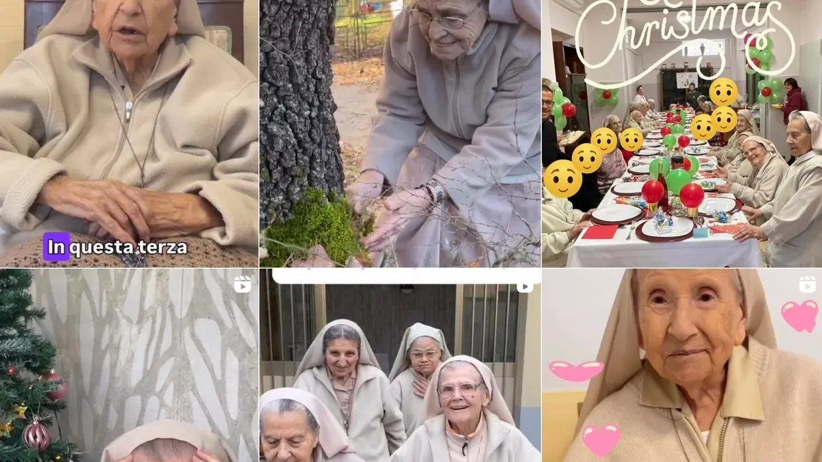 Călugărițe din Abruzzo, virale pe rețelele sociale (sursa: Instagram/ suore_ravasco_nayiby)