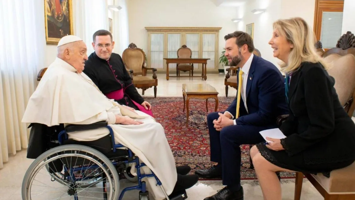 Întâlnirea Papei Francisc cu JD Vance (sursa: Vatican News)