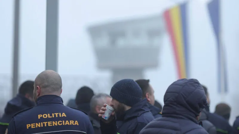 Protest al angajaților Penitenciarului Târgu Mureș (sursa: Inquam Photos/Octav Ganea)