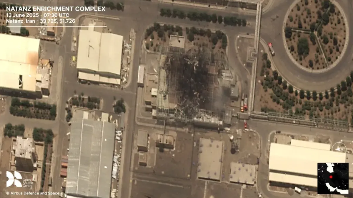 Situl nuclear Natanz (Iran), grav avariat (sursa: Airbus Defence and Space)