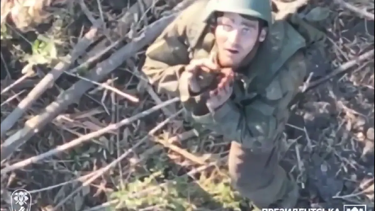 Un soldat rus urma să transmită un mesaj studenților din Kuban Foto: Captură video