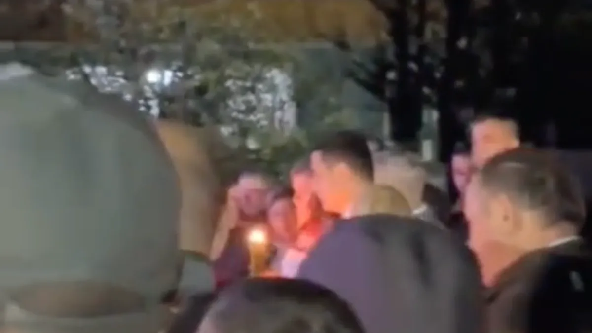 Călin Georgescu, la Înviere cu Simion (sursa: TikTok/iamturtlegee)