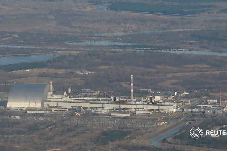 Niveluri crescute ale radiațiilor la Cernobîl. Sursă imagine: Twitter Reuters 