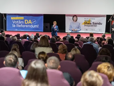 Voturile DA la referendum depășesc NU (sursa: Facebook/Maia Sandu)