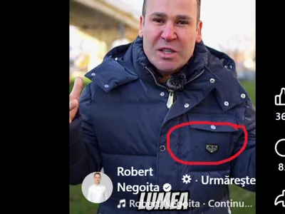 Cât costă jacheta matlasată de la Prada cu care se afișează superdatornicul la ANAF Robert Negoiță Foto: Captură Facebook