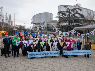 CEDO, primul dosar privind schimbările climatice Foto: Facebook Greenpeace Switzerland