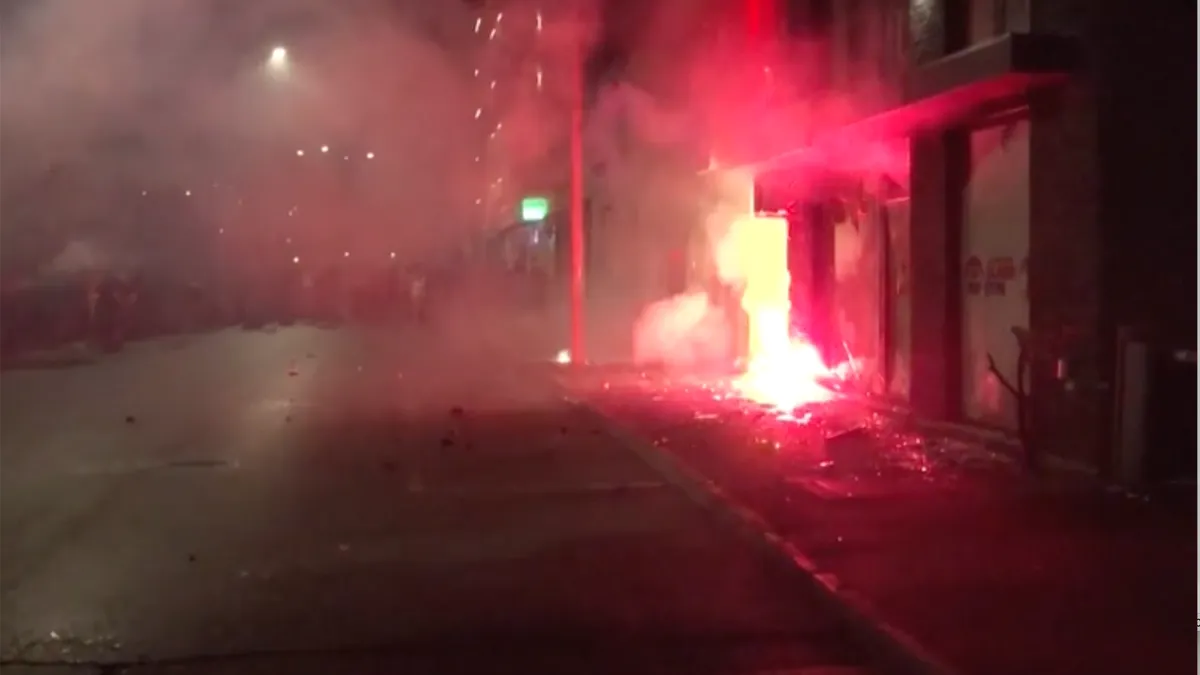 Proteste în Serbia, confruntări cu poliția (sursa: BBC)