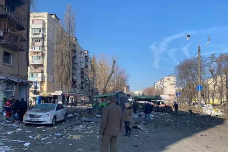 Kievul, asediat de soldații ruși. Sursă imagine: Telegram Anton Gerashchenko